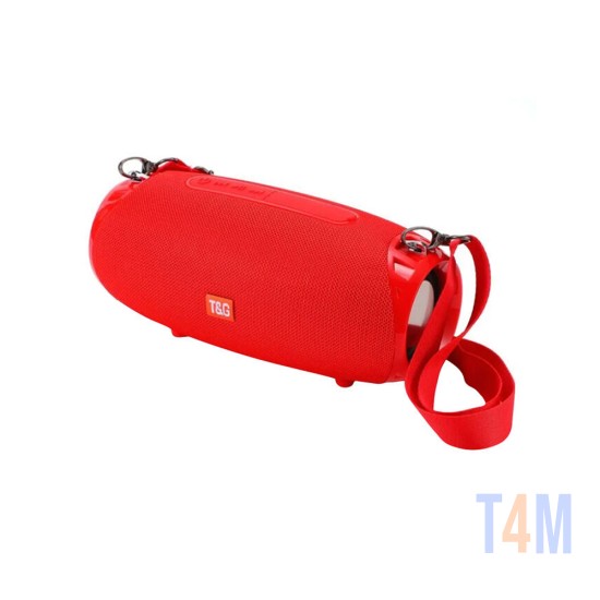 COLUNA SEM FIO T&G TG-534/TG534 FM/AUX/USB/CARTÃO DE MEMÓRIA VERMELHO